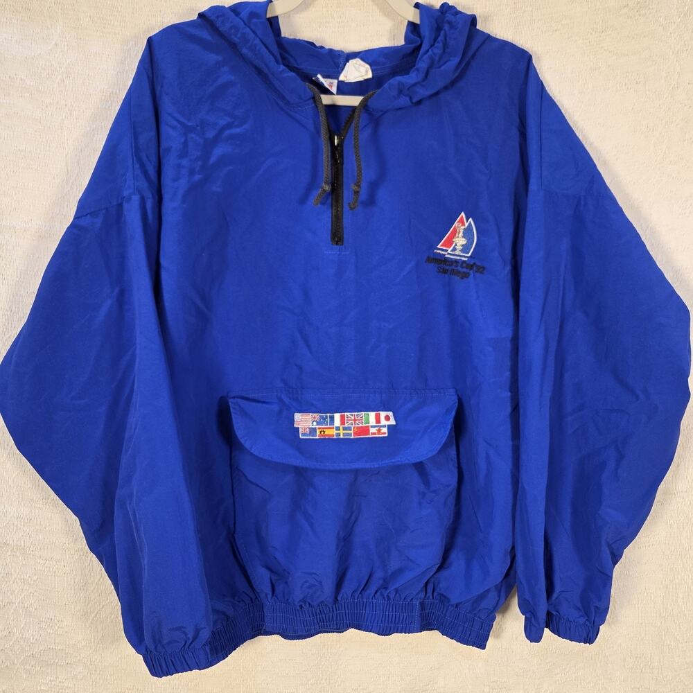 Vintage 1992 America's Cup San Diego Windbreaker Jacket O'Connell Co USA Sailing